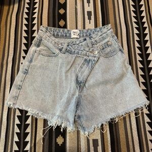 Princess Polly Denim Frayed Hem Women Shorts